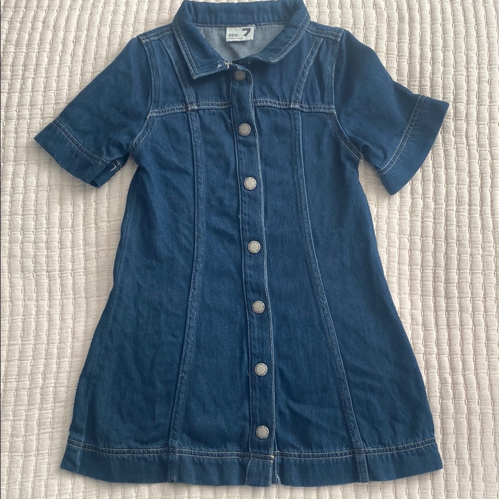 Denim Button-Up Kids Dress
